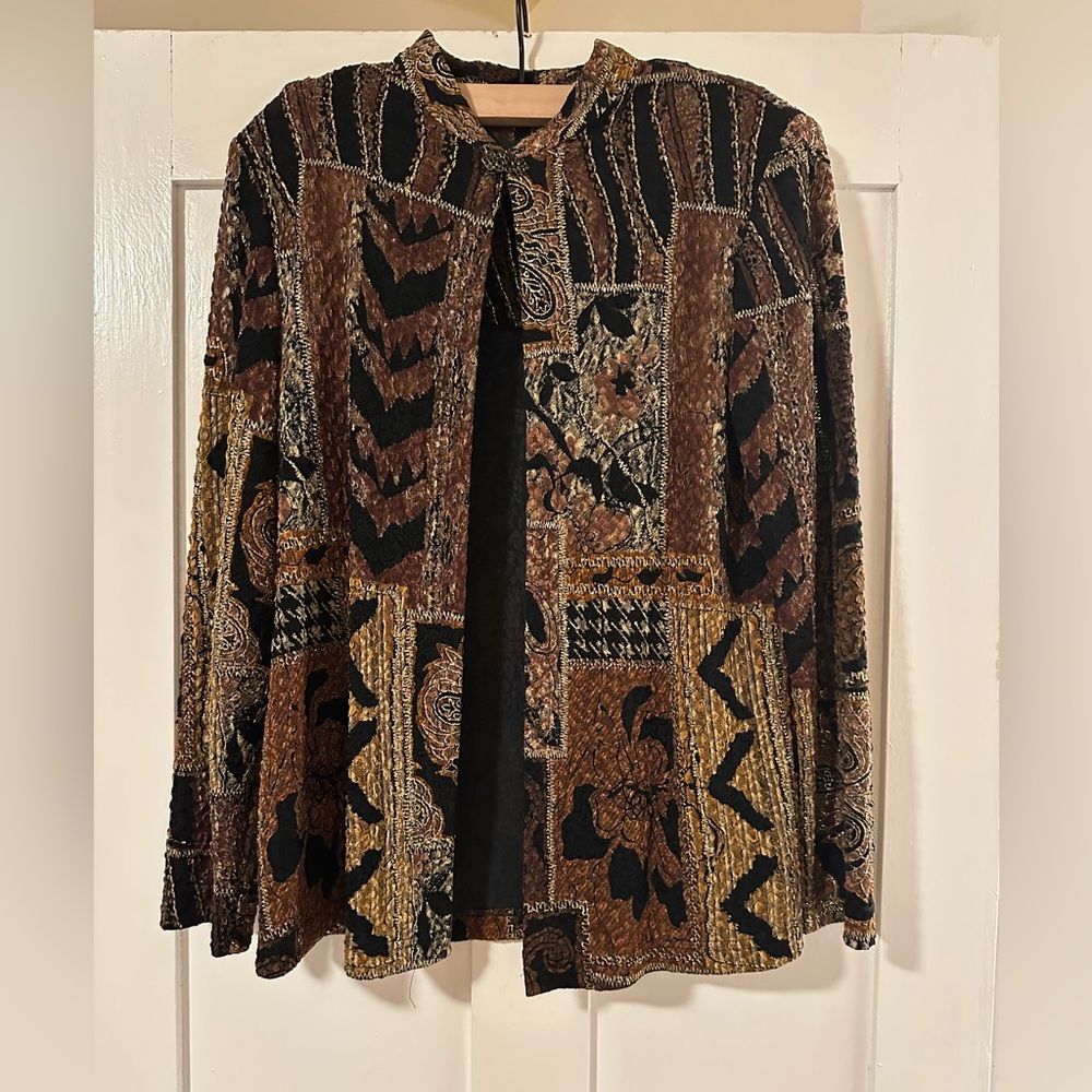 Vintage Patchwork Velvet Jacket - image 1